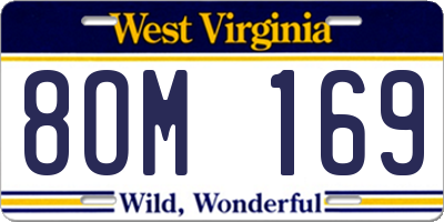 WV license plate 8OM169