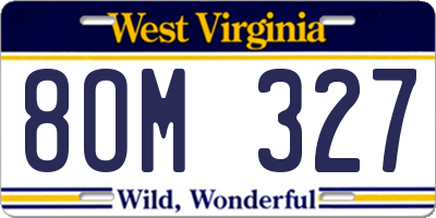 WV license plate 8OM327