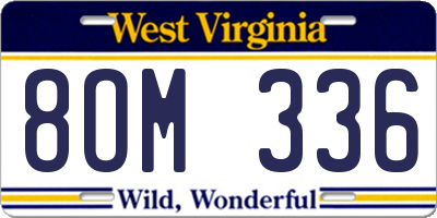 WV license plate 8OM336