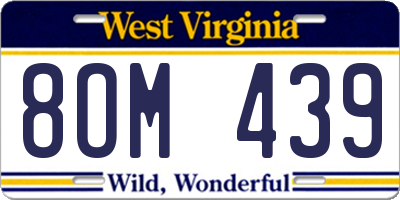 WV license plate 8OM439