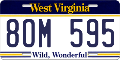 WV license plate 8OM595