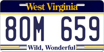 WV license plate 8OM659
