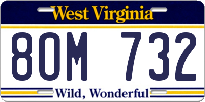WV license plate 8OM732