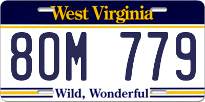 WV license plate 8OM779