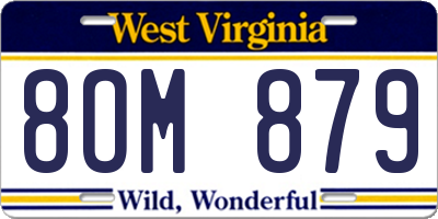 WV license plate 8OM879