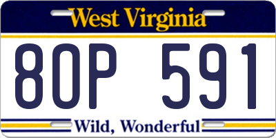 WV license plate 8OP591