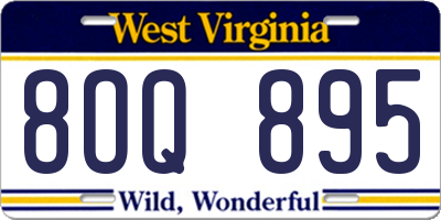 WV license plate 8OQ895