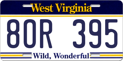 WV license plate 8OR395