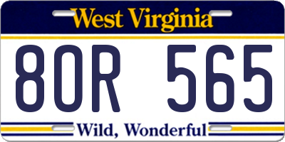 WV license plate 8OR565