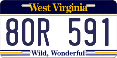 WV license plate 8OR591