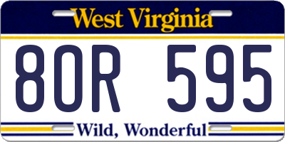 WV license plate 8OR595