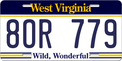 WV license plate 8OR779