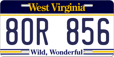 WV license plate 8OR856