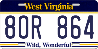 WV license plate 8OR864