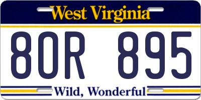 WV license plate 8OR895
