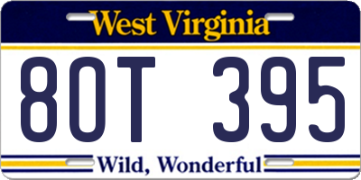 WV license plate 8OT395