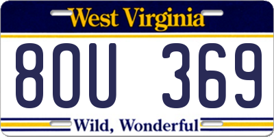 WV license plate 8OU369
