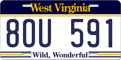 WV license plate 8OU591