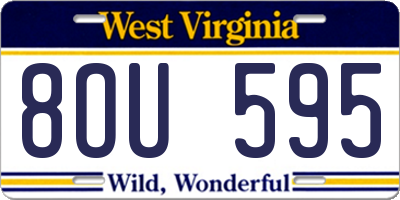 WV license plate 8OU595