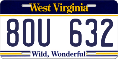 WV license plate 8OU632