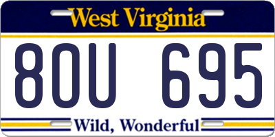 WV license plate 8OU695