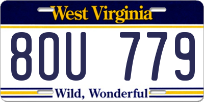 WV license plate 8OU779