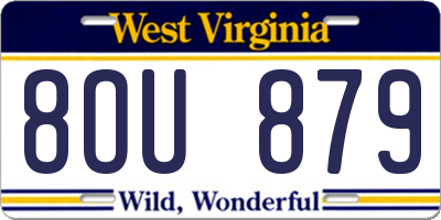 WV license plate 8OU879