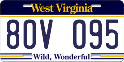WV license plate 8OV095