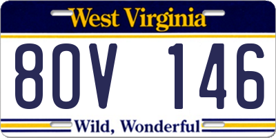 WV license plate 8OV146