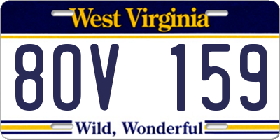WV license plate 8OV159