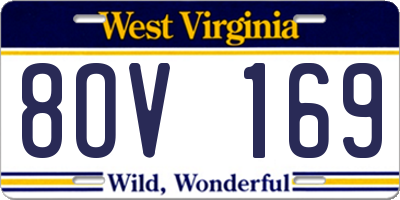 WV license plate 8OV169
