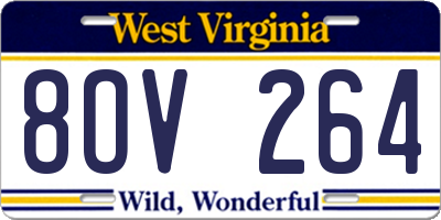 WV license plate 8OV264