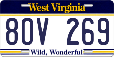 WV license plate 8OV269