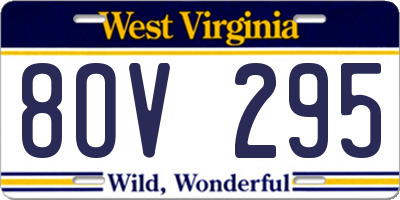 WV license plate 8OV295