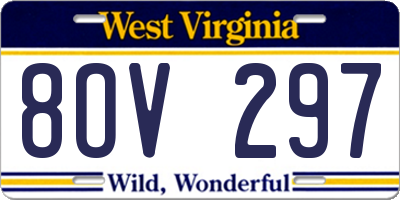 WV license plate 8OV297