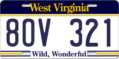 WV license plate 8OV321