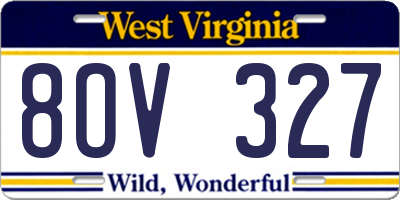 WV license plate 8OV327