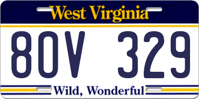 WV license plate 8OV329