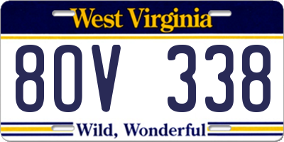 WV license plate 8OV338