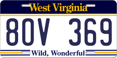 WV license plate 8OV369