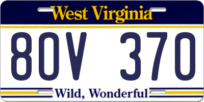 WV license plate 8OV370