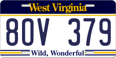 WV license plate 8OV379