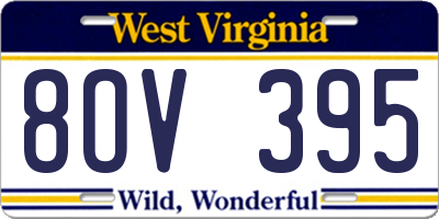 WV license plate 8OV395