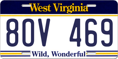 WV license plate 8OV469