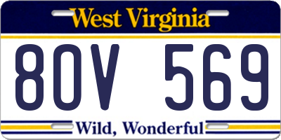 WV license plate 8OV569