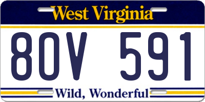 WV license plate 8OV591