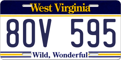 WV license plate 8OV595