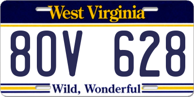 WV license plate 8OV628