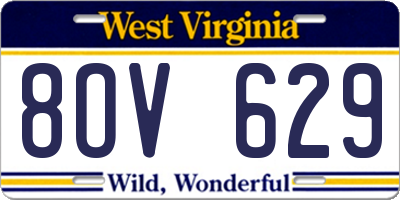WV license plate 8OV629