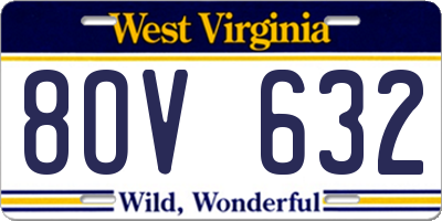 WV license plate 8OV632